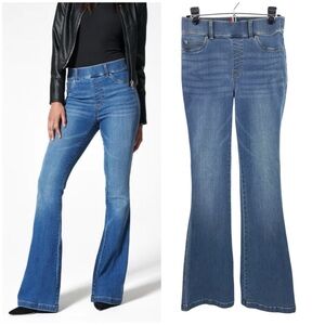 Spanx Womens SPANXshape EveryWear Flare Jeans Size S Blue Pull On Stretch